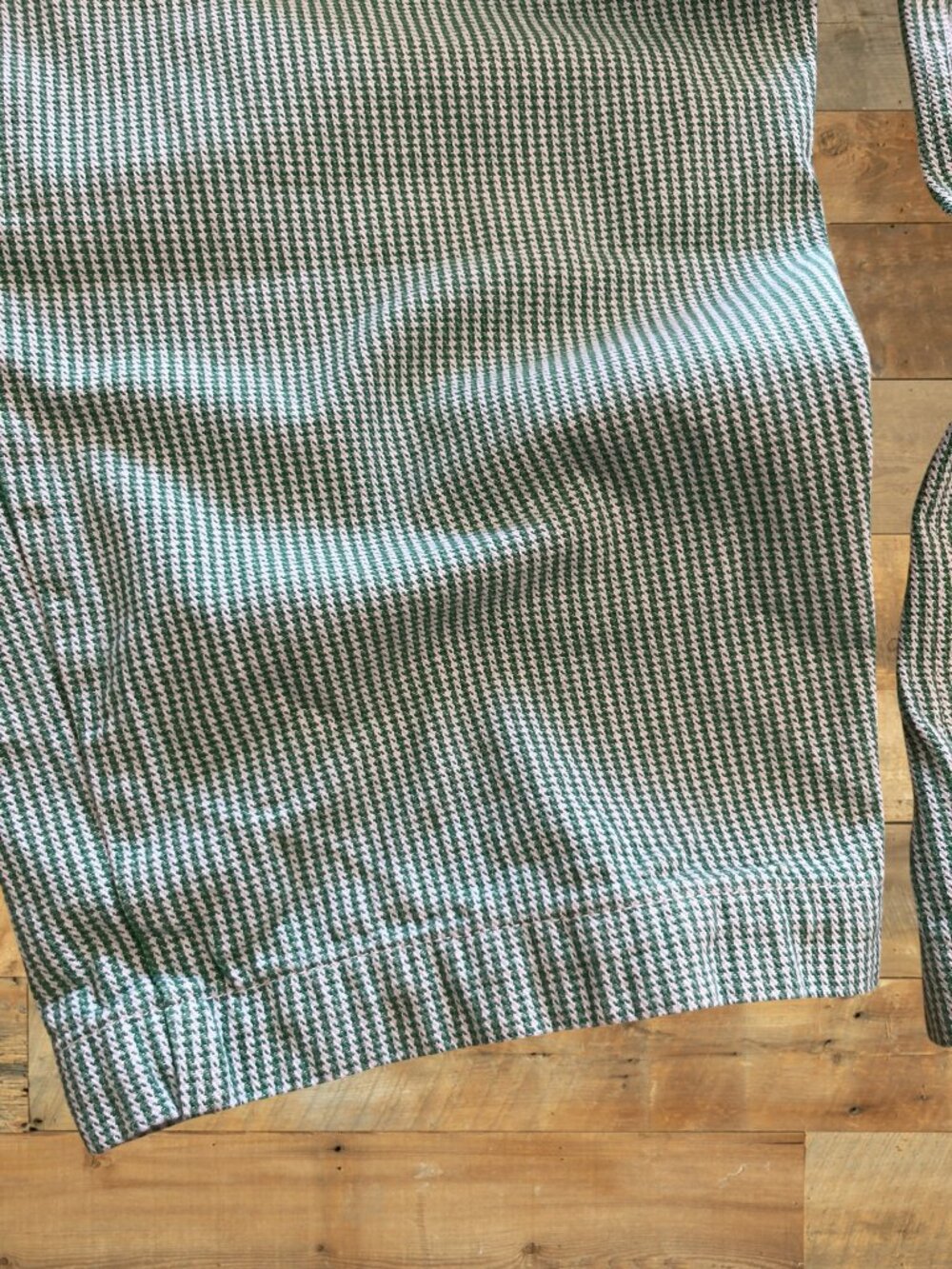 Brixton Houndstooth Pants High Rise Cropped Straight Leg Green White Fits 29" - Picture 7 of 10